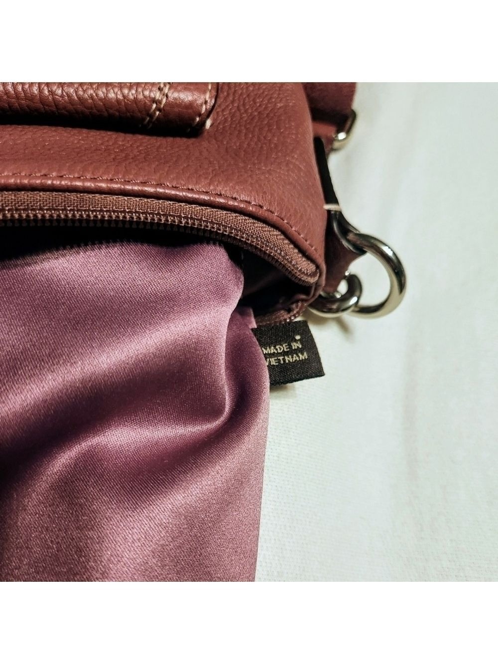 Coach Hamilton Pebbled Leather Crossbody Bag Pink Medium - Picture 9 of 12